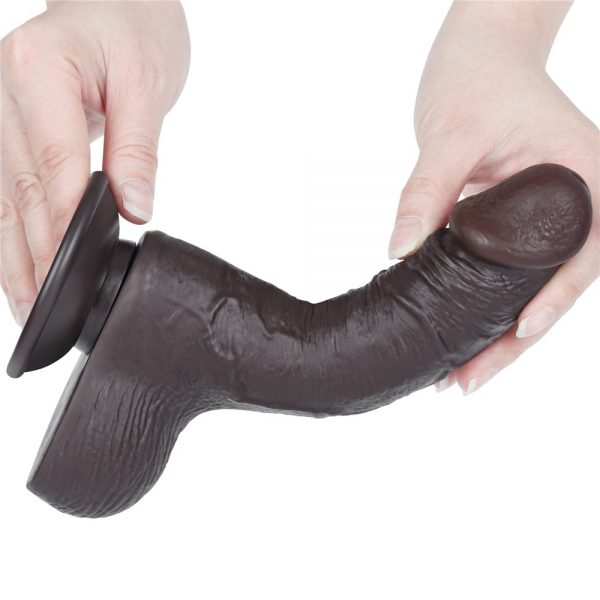 7.5'' Sliding Skin Dual Layer Dong Black III ViPstore.hu - Erotika Webáruház - Szexshop 8