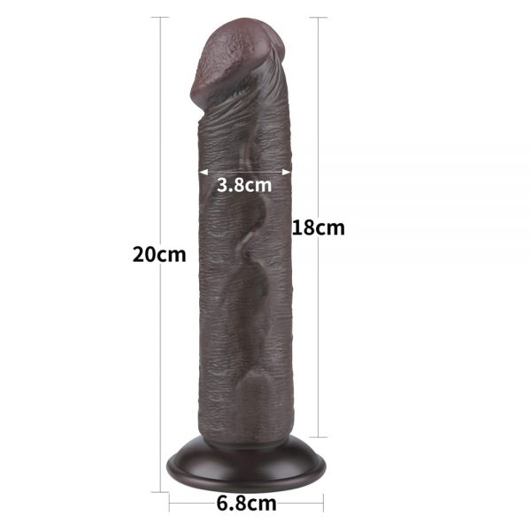 8'' Sliding Skin Dual Layer Dong Black II ViPstore.hu - Erotika Webáruház - Szexshop 5