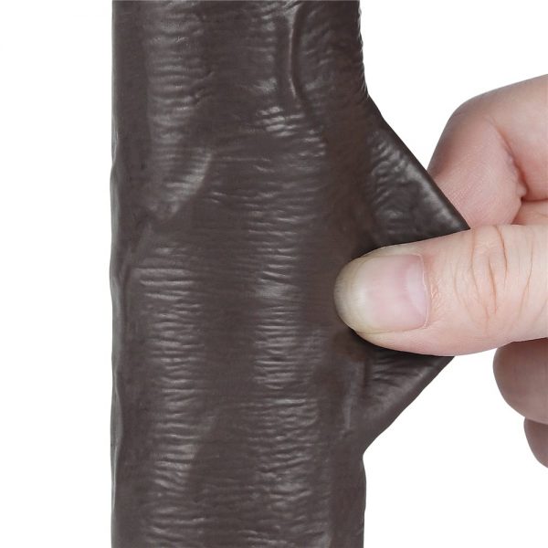 8'' Sliding Skin Dual Layer Dong Black II ViPstore.hu - Erotika Webáruház - Szexshop 10