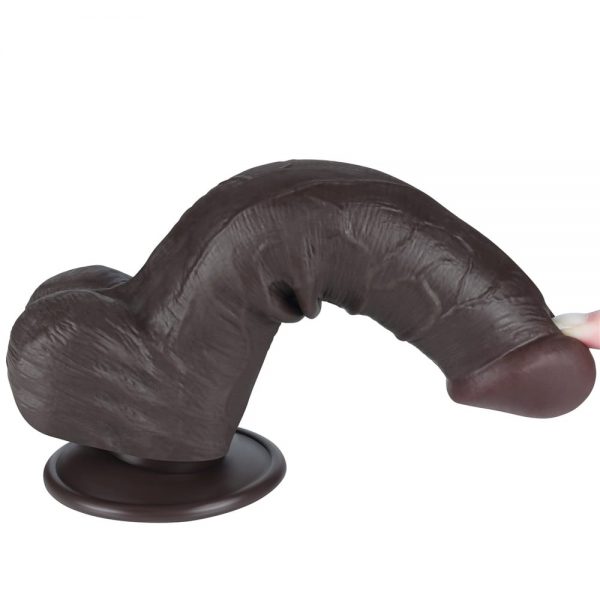 8'' Sliding Skin Dual Layer Dong Black III ViPstore.hu - Erotika Webáruház - Szexshop 2