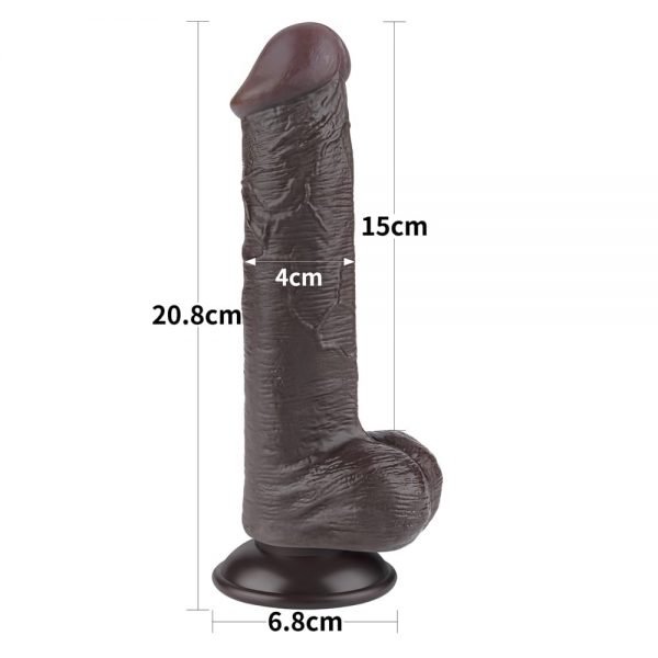 8'' Sliding Skin Dual Layer Dong Black III ViPstore.hu - Erotika Webáruház - Szexshop 5