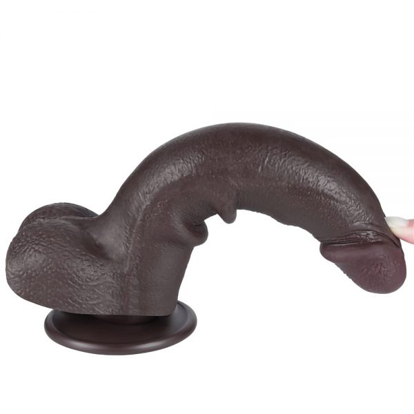 8.5'' Sliding Skin Dual Layer Dong Black I ViPstore.hu - Erotika Webáruház - Szexshop 2