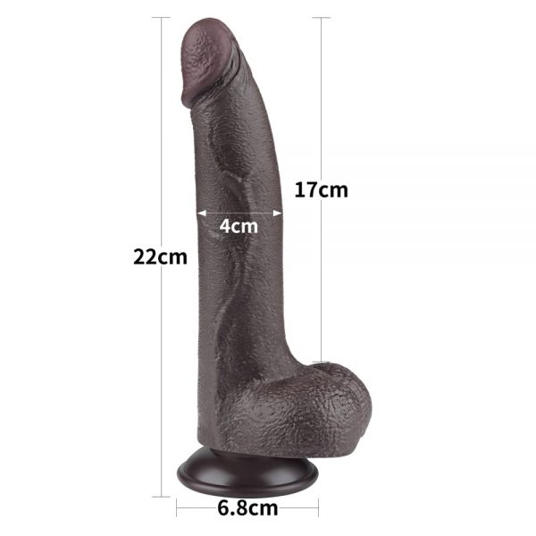 8.5'' Sliding Skin Dual Layer Dong Black I ViPstore.hu - Erotika Webáruház - Szexshop 5