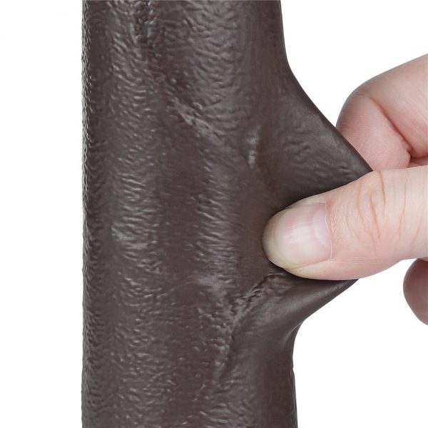 8.5'' Sliding Skin Dual Layer Dong Black I ViPstore.hu - Erotika Webáruház - Szexshop 10