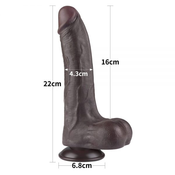 8.5'' Sliding Skin Dual Layer Dong Black II ViPstore.hu - Erotika Webáruház - Szexshop 5
