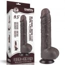 9.5'' Sliding Skin Dual Layer Dong Black | ViPstore.hu - Erotika webáruház #1 - EAN 6942063400578 | SKU LVTOY00749