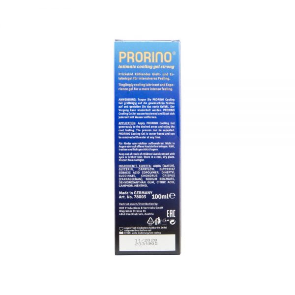 PRORINO Cooling Gel "strong" 100 ml ViPstore.hu - Erotika Webáruház - Szexshop 3