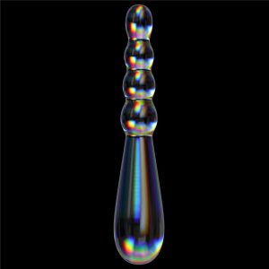 Twilight Gleam Glass Dildo- Rising Ripples