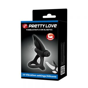Pretty Love Vibration Cockring Black ViPstore.hu - Erotika Webáruház - Szexshop