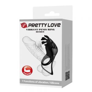 Pretty Love Vibrant Penis Ring Ruben Black ViPstore.hu - Erotika Webáruház - Szexshop