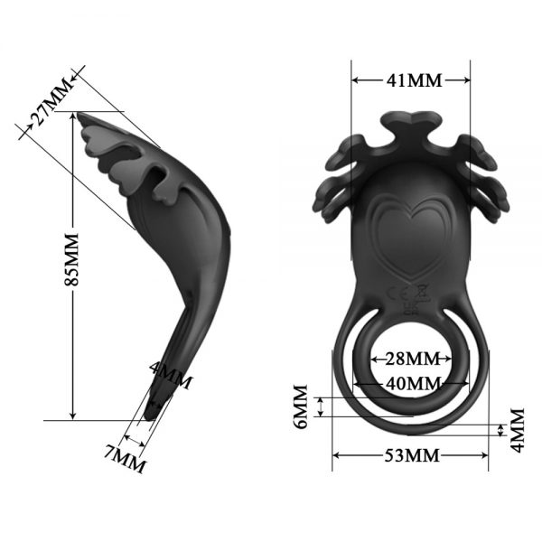 Pretty Love Vibrant Penis Ring Ruben Black ViPstore.hu - Erotika Webáruház - Szexshop 7