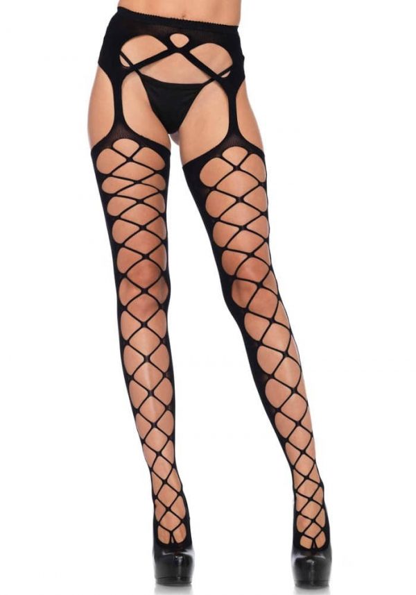 Diamond net opaque stockings, black, O/S ViPstore.hu - Erotika Webáruház - Szexshop
