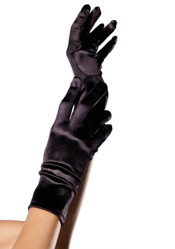 Wrist Length Satin Gloves, black, O/S ViPstore.hu - Erotika Webáruház - Szexshop