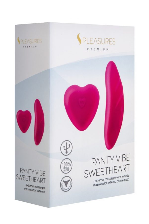 S Pleasures Premium Panty Vibe Sweetheart External Massager Pink ViPstore.hu - Erotika Webáruház - Szexshop