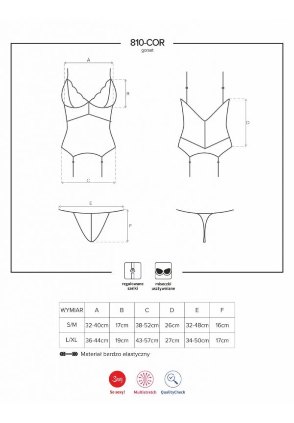 810-COR-2 corset & thong white  S/M ViPstore.hu - Erotika Webáruház - Szexshop 5