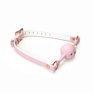 White & Pink Fairy Goat Leather Ball Gag ViPstore.hu - Erotika Webáruház - Szexshop