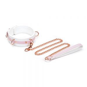 White & Pink Fairy Goat Leather Collar ViPstore.hu - Erotika Webáruház - Szexshop