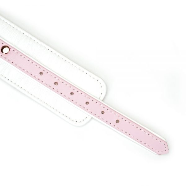 White & Pink Fairy Goat Leather Hand Cuffs ViPstore.hu - Erotika Webáruház - Szexshop 5