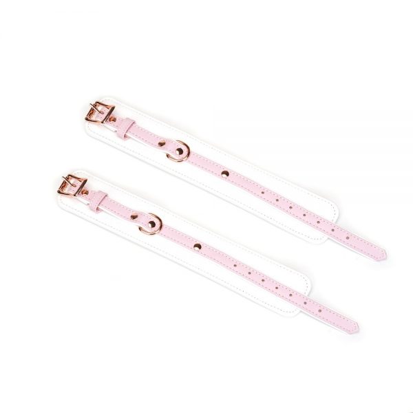 White & Pink Fairy Goat Leather Ankle Cuffs ViPstore.hu - Erotika Webáruház - Szexshop 3