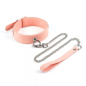 Pink Organosilicon Collar with Leash ViPstore.hu - Erotika Webáruház - Szexshop