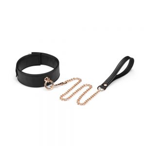 Black Organosilicon Collar with Leash ViPstore.hu - Erotika Webáruház - Szexshop