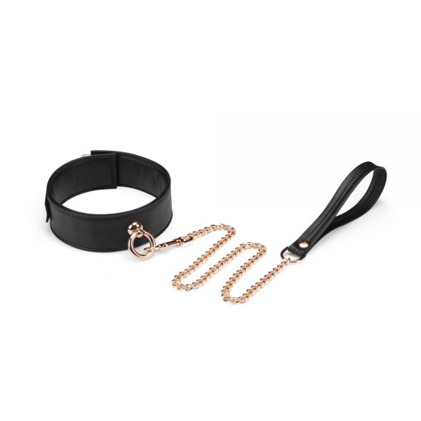 Black Organosilicon Collar with Leash ViPstore.hu - Erotika Webáruház - Szexshop