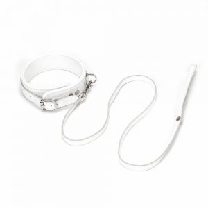 Fuji White Collar with Leash ViPstore.hu - Erotika Webáruház - Szexshop