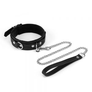Black Bond Collar with Leash ViPstore.hu - Erotika Webáruház - Szexshop