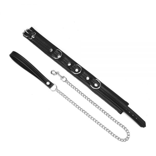 Black Bond Collar with Leash ViPstore.hu - Erotika Webáruház - Szexshop 8