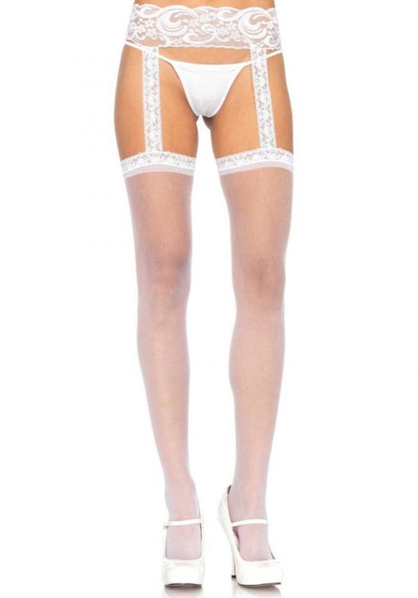 Sheer Thigh Highs – WHITE – O/S – HOSIERY ViPstore.hu - Erotika Webáruház - Szexshop