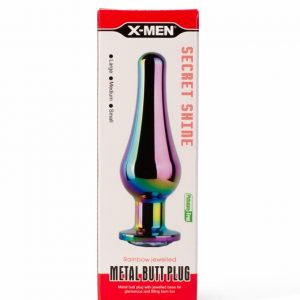 X-MEN Secret Shine Metal Butt Plug Rainbow S ViPstore.hu - Erotika Webáruház - Szexshop