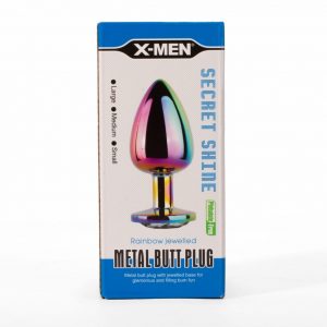 X-MEN Secret Shine Metal Butt Plug Rainbow M ViPstore.hu - Erotika Webáruház - Szexshop