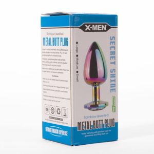 X-MEN Secret Shine Metal Butt Plug Rainbow M ViPstore.hu - Erotika Webáruház - Szexshop 2