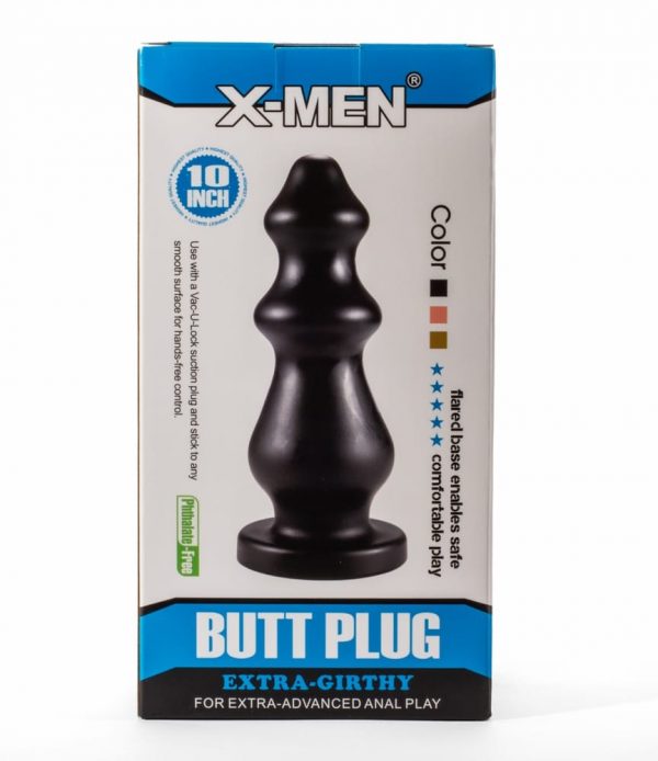 X-Men 10" Extra Girthy Butt Plug Black VI ViPstore.hu - Erotika Webáruház - Szexshop