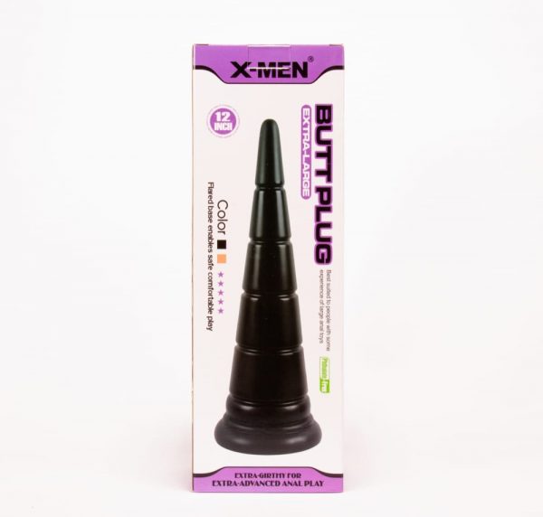 X-MEN 12 inch Butt Plug Black ViPstore.hu - Erotika Webáruház - Szexshop