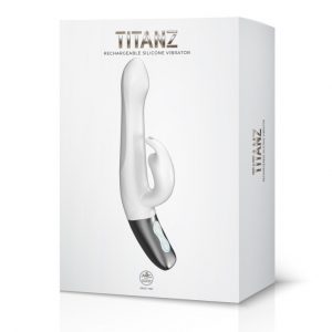 TITANZ 8.5" SILICONE RECHARGEABLE VIBRATOR IN IVORY WHITE ViPstore.hu - Erotika Webáruház - Szexshop