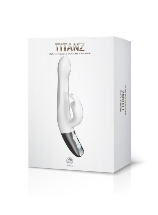 TITANZ 8.5" SILICONE RECHARGEABLE VIBRATOR IN IVORY WHITE ViPstore.hu - Erotika Webáruház - Szexshop