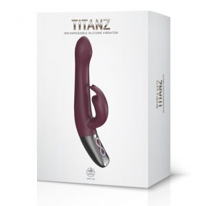 TITANZ 8.5" SILICONE RECHARGEABLE VIBRATOR IN RUBINE RED ViPstore.hu - Erotika Webáruház - Szexshop