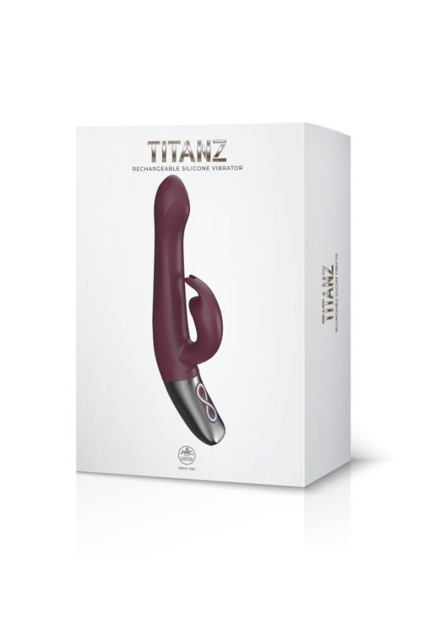 TITANZ 8.5" SILICONE RECHARGEABLE VIBRATOR IN RUBINE RED ViPstore.hu - Erotika Webáruház - Szexshop