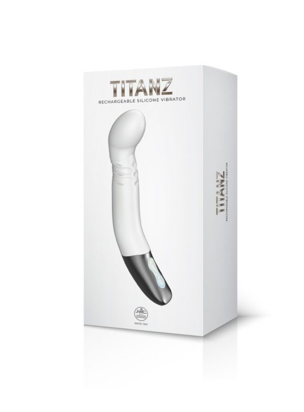TITANZ 8" SILICONE RECHARGEABLE VIBRATOR IN IVORY WHITE ViPstore.hu - Erotika Webáruház - Szexshop
