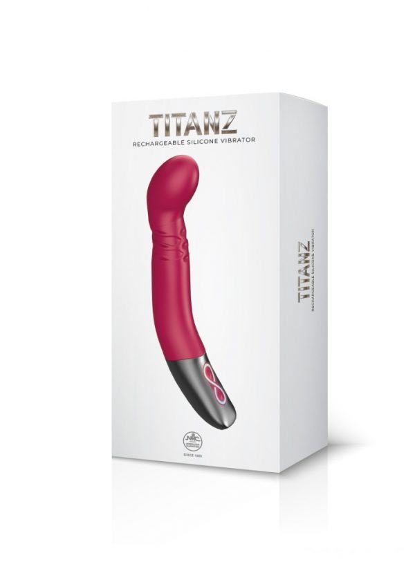 TITANZ 8" SILICONE RECHARGEABLE VIBRATOR IN PINK ViPstore.hu - Erotika Webáruház - Szexshop