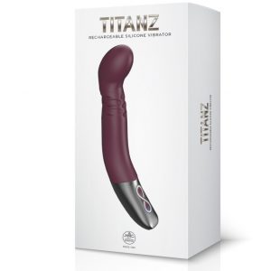 TITANZ 8" SILICONE RECHARGEABLE VIBRATOR IN RUBINE RED ViPstore.hu - Erotika Webáruház - Szexshop