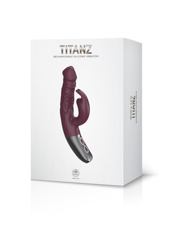 TITANZ 7" SILICONE RECHARGEABLE VIBRATOR IN RUBINE RED ViPstore.hu - Erotika Webáruház - Szexshop
