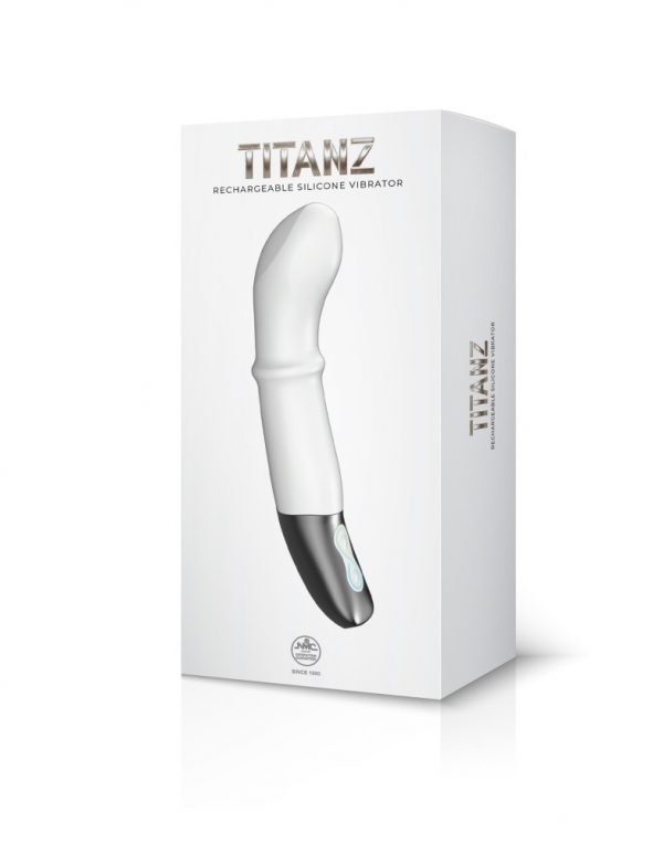 TITANZ 7" SILICONE RECHARGEABLE VIBRATOR IN IVORY WHITE ViPstore.hu - Erotika Webáruház - Szexshop