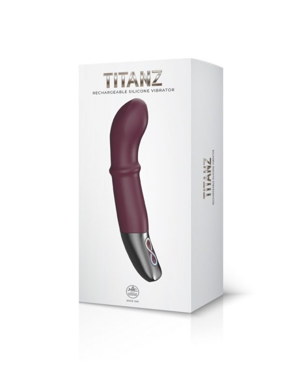 TITANZ 7" SILICONE RECHARGEABLE VIBRATOR IN RUBINE RED ViPstore.hu - Erotika Webáruház - Szexshop