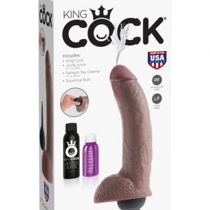 9" Squirting Cock with Balls Brown ViPstore.hu - Erotika Webáruház - Szexshop