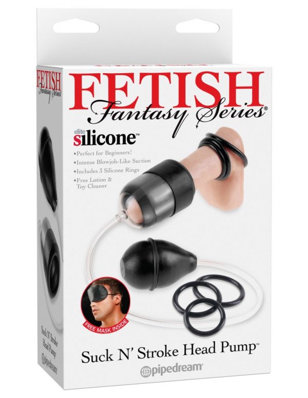 Suck N' Stroke Head Pump  Clear/Black ViPstore.hu - Erotika Webáruház - Szexshop