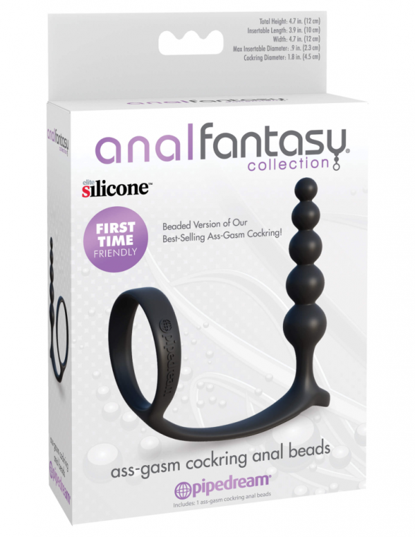Ass-Gasm Cockring Anal Beads Black ViPstore.hu - Erotika Webáruház - Szexshop