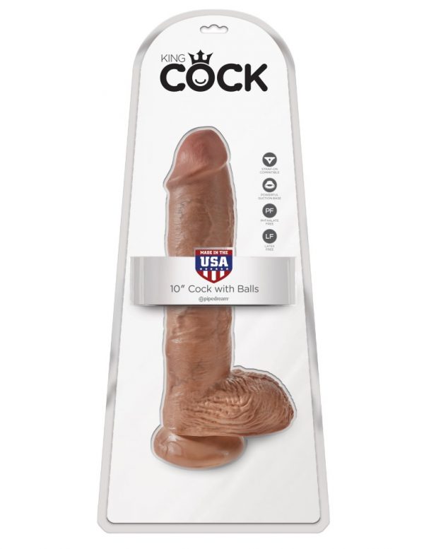 10" Cock with Balls  Tan ViPstore.hu - Erotika Webáruház - Szexshop
