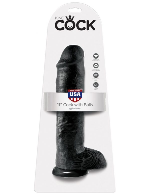 11" Cock with Balls Black ViPstore.hu - Erotika Webáruház - Szexshop